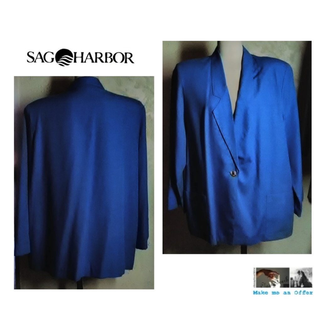 Sag Harbor New Bright Blue Summer Blazer
